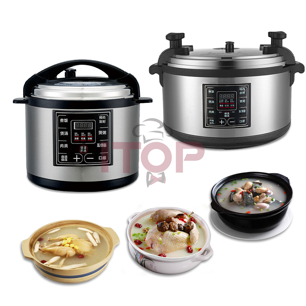 ITOP Hot Sale Soup Pot Stew Aluminum Electric Pressure Cookers 15/17/26/33/40L Programmable Pressure Cooker