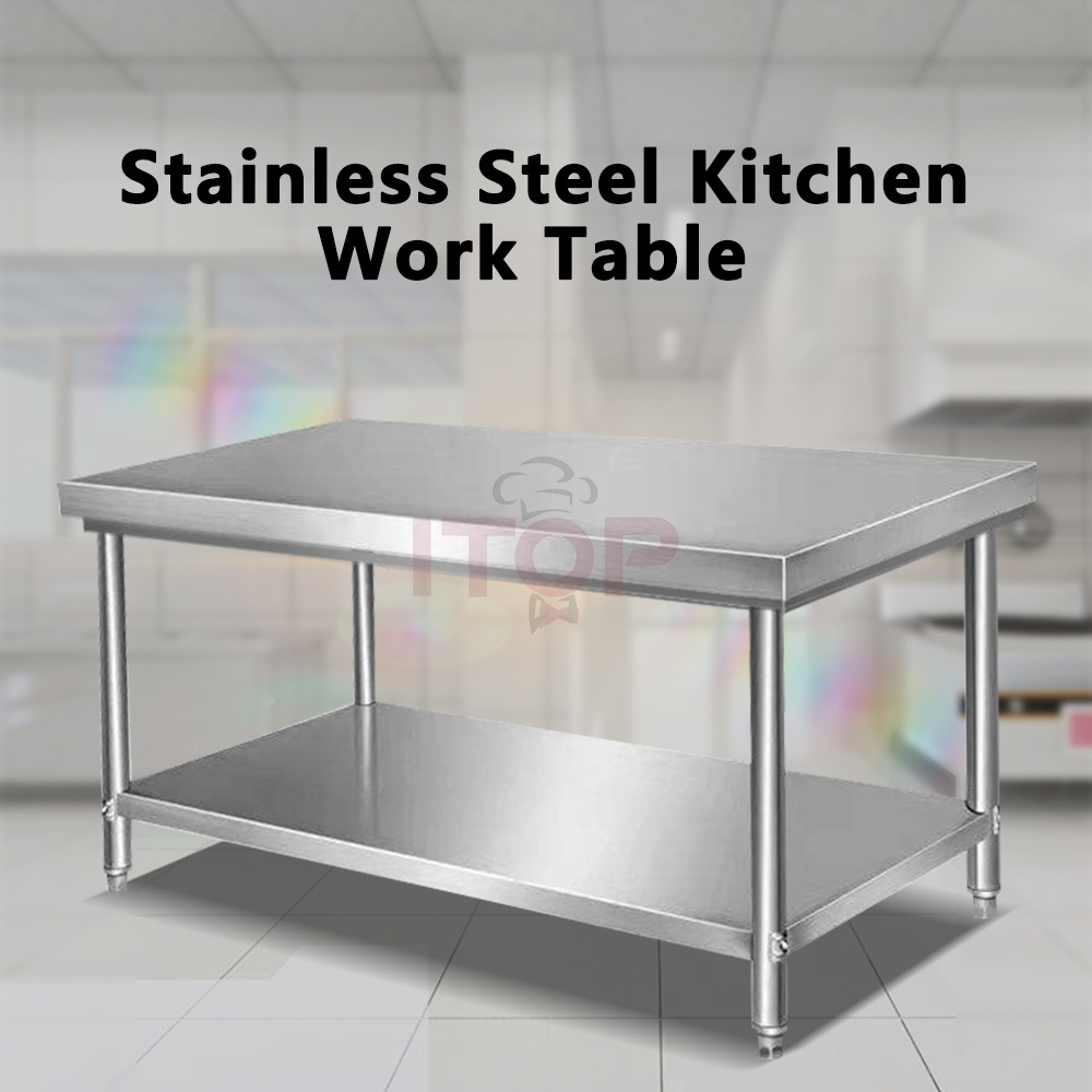 304 Stainless Steel Restaurant Work Bench / Customized 201stainless Steel Kitchen Work Table