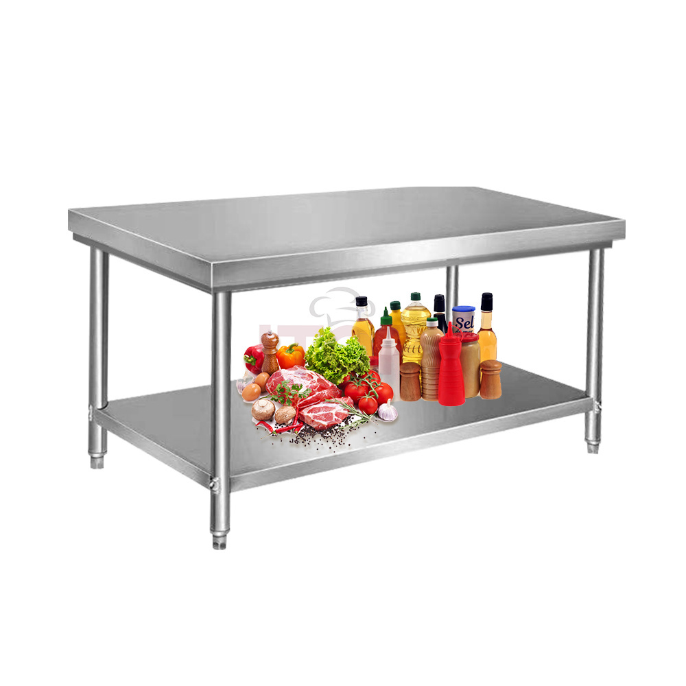 304 Stainless Steel Restaurant Work Bench / Customized 201stainless Steel Kitchen Work Table