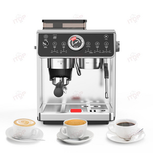 Wholesale Stainless Steel Automatic Screen 4 In 1 Cappuccino Espresso Coffee Maker With Bean Grinder