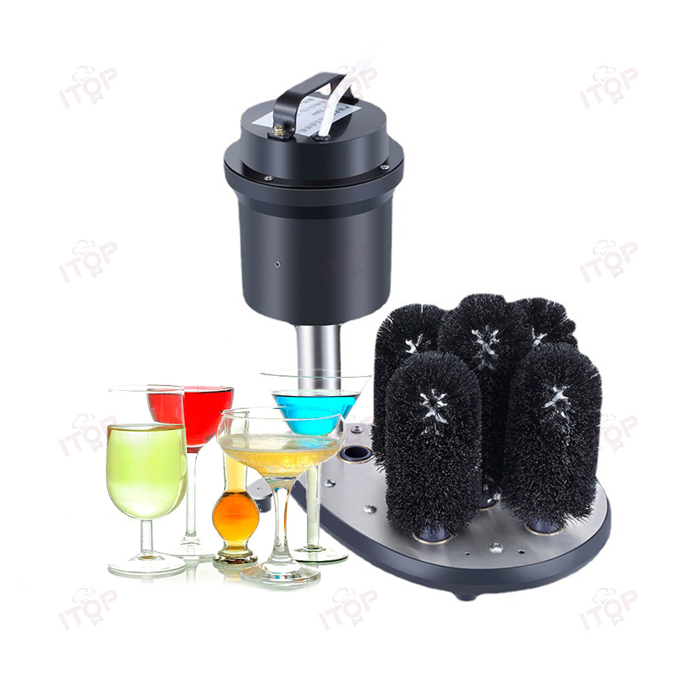 Wall Mounted Glass Cup Brushes Drinking Cup Glass Washer Brush Kitchen Sink Rotating Water Bottles Cleaner