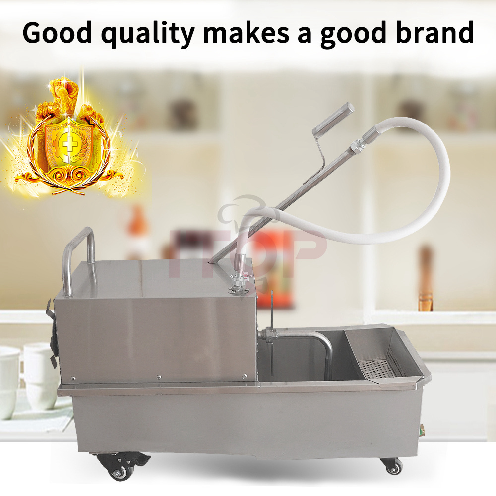 Kitchen Mobile Oil Filter Cart Small Scale Edible Oil Filtering Machine ITOP IT-OF48L Commercial 48L Oil Filter Truck