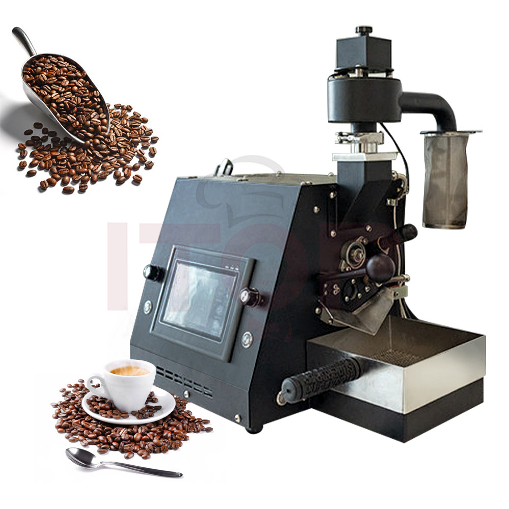 Small Desktop Coffee Bean Roaster 120r/min Drum Coffee Roaster Far infrared Electric Heating Coffee Bean Roasting Machine