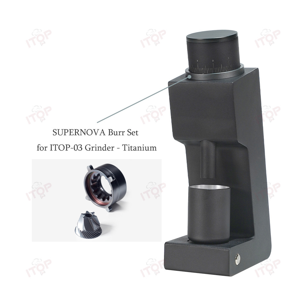 ITOP Espresso Electric Burr Coffee Food Grinder Machine Anti-jump 48mm 6-Core Conical Wheel Burr Grinder