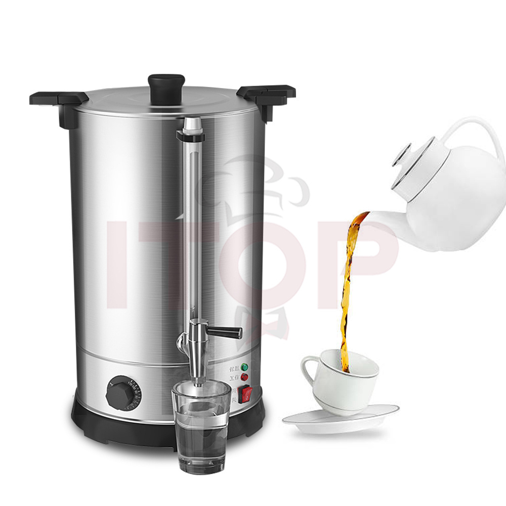 Factory Large Electric Hot Water Boiler With Dispenser Stainless Steel Electric Kettle Boil Dry Protect Water Boiler Heater Urn