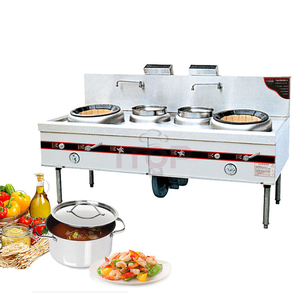 Restaurant equipments chinese wok burner stand Stainless Steel Gas Range supplier gas cooker with burner