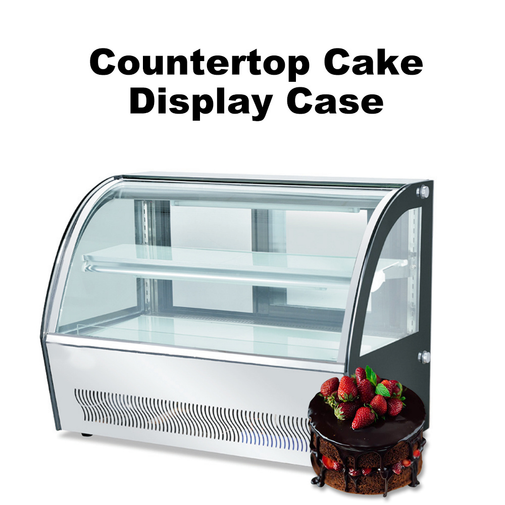 Table Cake Cabinet Freezer Display Door Refrigerator Cake Display Case Hotel Food Cabinet Convenient Shop Freezer Case Showcase