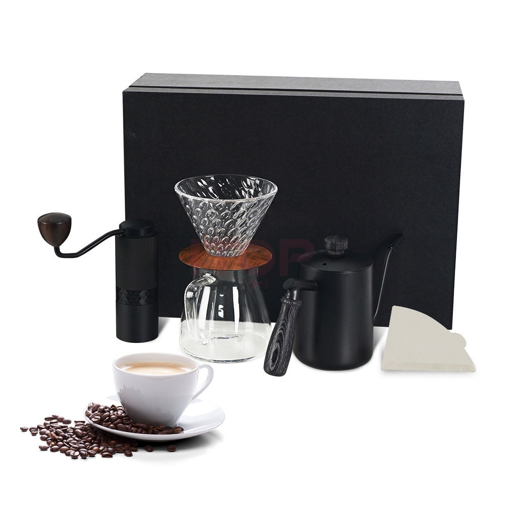 Food Grade Kit Includes Coffee Dripper Manual Coffee Grinder and Kettle