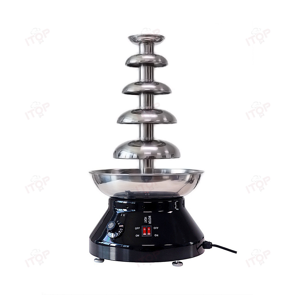 Commercial Chocolate Fountain Cascade Machine 5 Tie Chocolate Fondue Fountain Machine