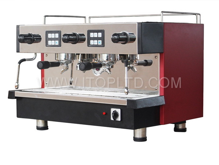 Wholesale 140 Cups 11l Espresso Two Group Coffee Machine Cappuccino Express Coffee Maker Full Copper Boiler and Imported Water P