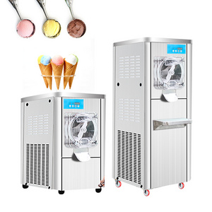 ITOP 1300W Italian Hard Ice Cream Machine Desktop Gelato Hard Ice Cream Maker Vertical Table Top Batch Freezer