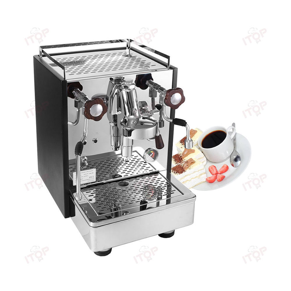 Italian Coffee Maker Retro Semi-automatic Coffee Maker Machine Household Espresso Coffee Machine With Milk Frother