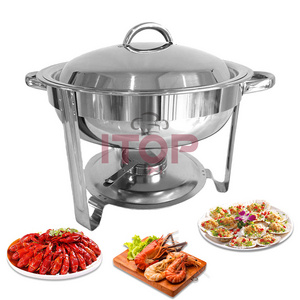 Chaffing Dishes Buffet Catering 3.5L/5L Full Size Round Chafing Dish Party Catering Equipment Buffet Set