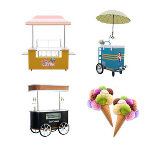 ITOP 150W Ice Cream Truck  Fast Food Trailer Truck 80L Tricycle Mobile Food Cart 220V Multi-function Camion De Helados