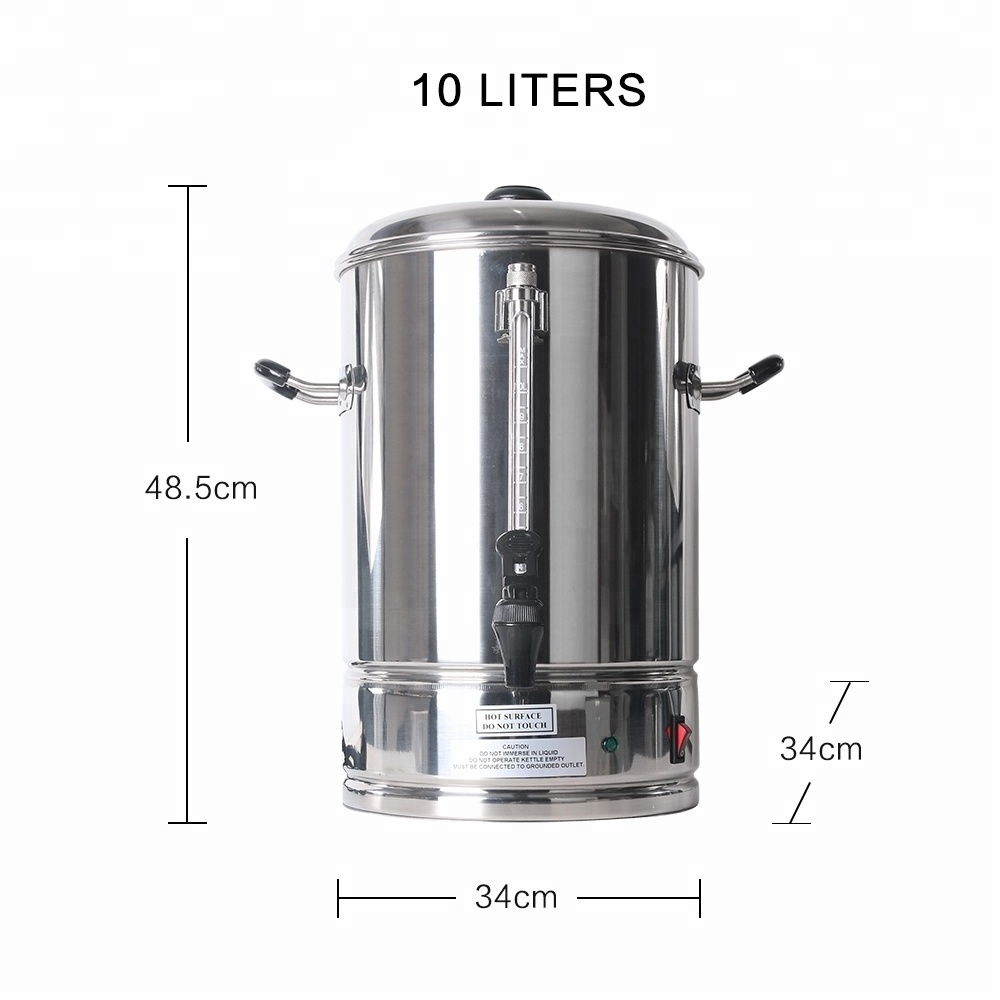 10L Stainless Steel Coffee Percolator Commercial Electric Coffee Maker