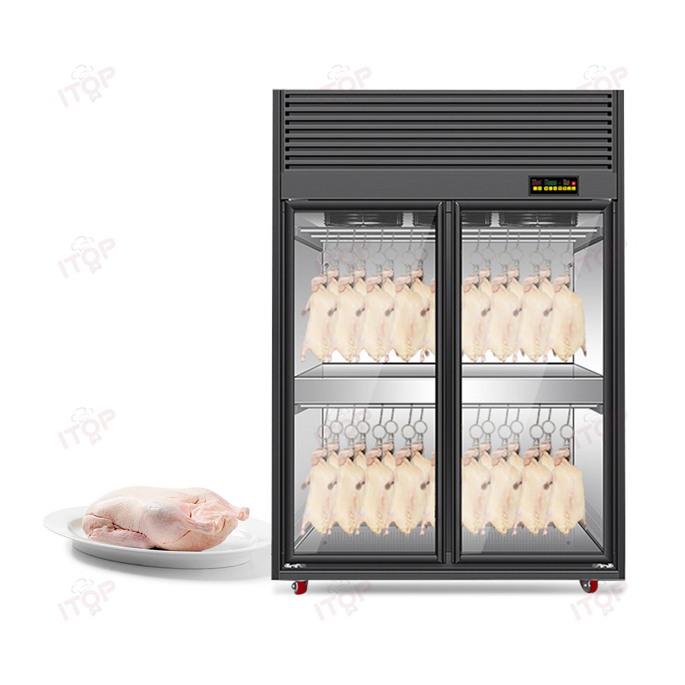 Commercial Refrigerator Double Door Intelligent Duck Drying Cabinet / Roast Duck Chicken Drying Display Cabinet