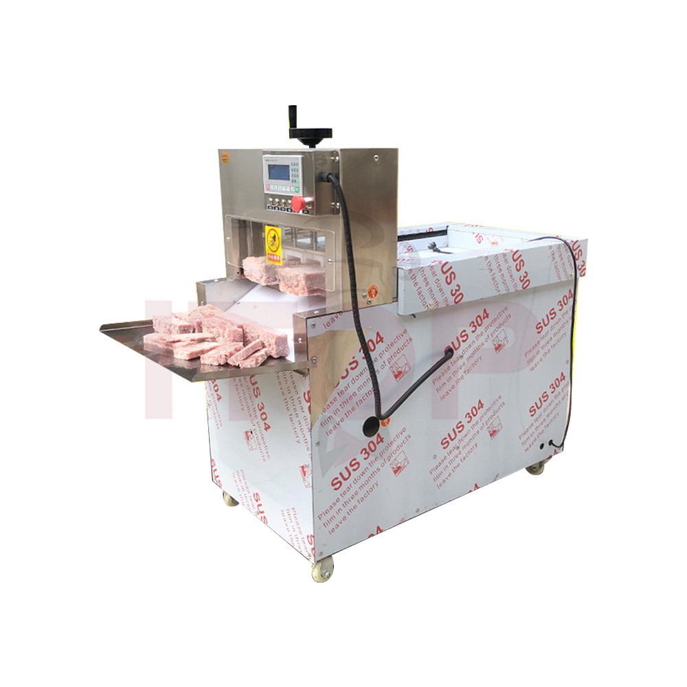 Meat Slicing Machine 0.2-20mm Frozen Mutton Beef Roll Cutting Machine Electric Chicken Fillet Breast Fresh Pork Beef Meat Slicer