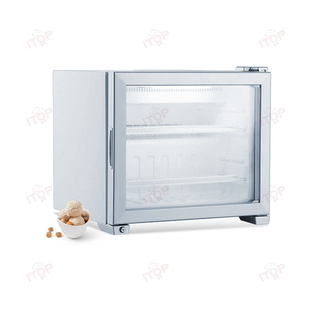 Most Popular Portable Ice Cream Refrigeration Bar Fridge Glass Door Display Cooler