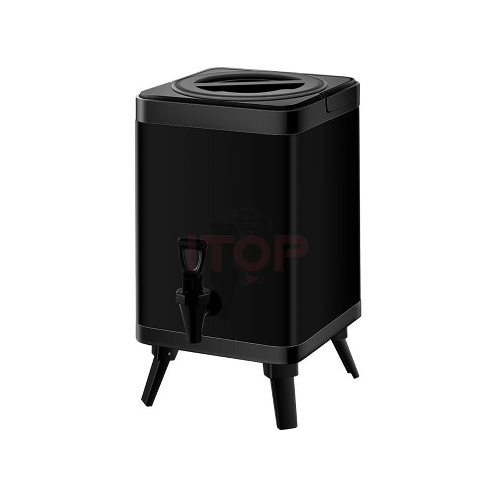 Square Temperature Display Coffee Milk Tea Bucket Portable Reusable Double-Layer Milk Tea Bucket Thermal Insulation