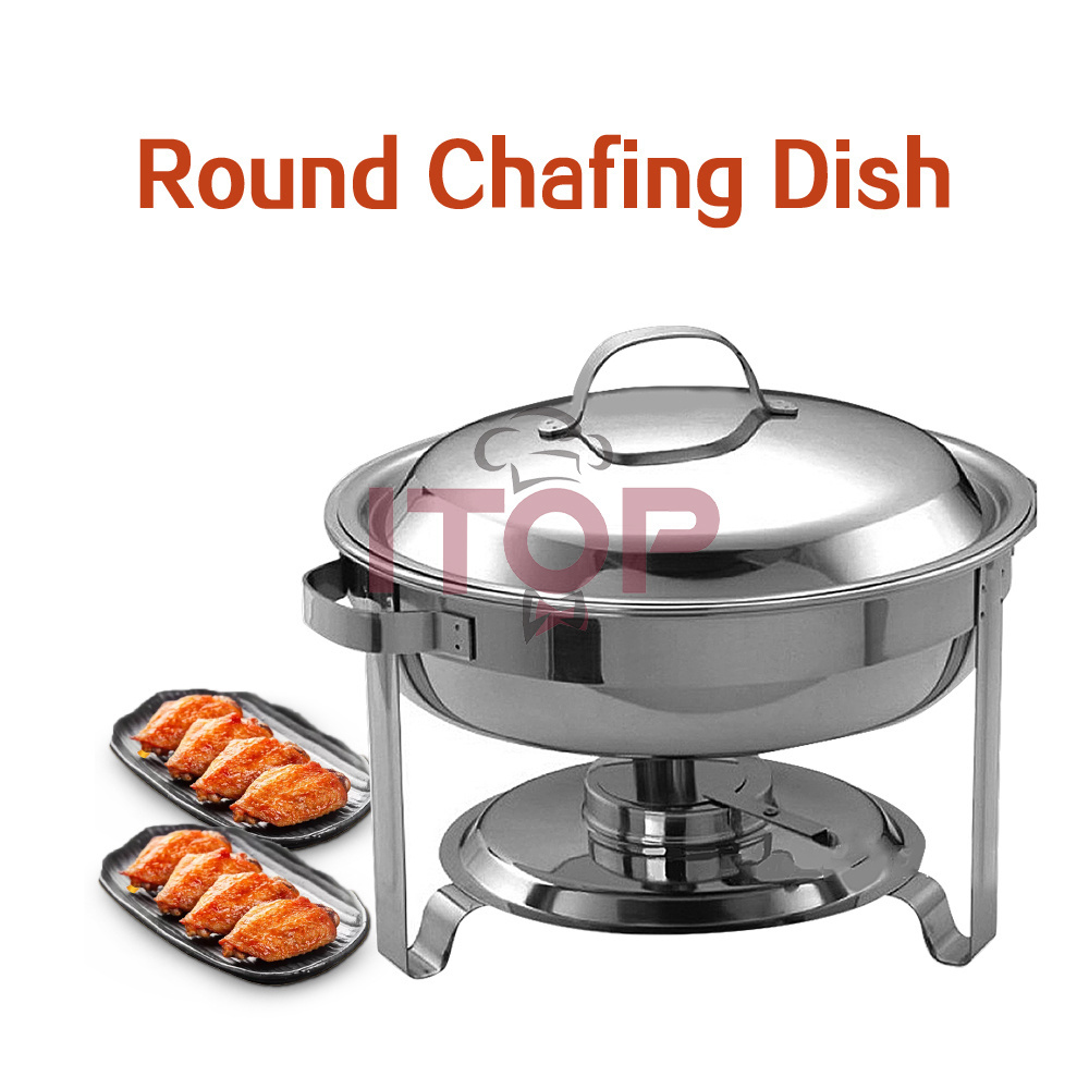 Chaffing Dishes Buffet Catering 3.5L/5L Full Size Round Chafing Dish Party Catering Equipment Buffet Set