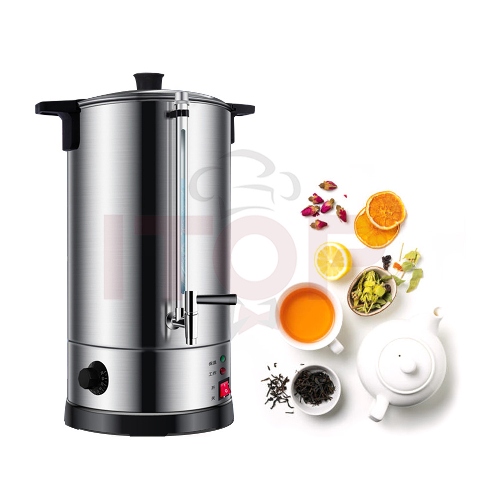 Double Layer Stainless Steel Big Capacity Water Heater Commercial Warmer Tea Maker Boiler 13 Liter  Water Urn