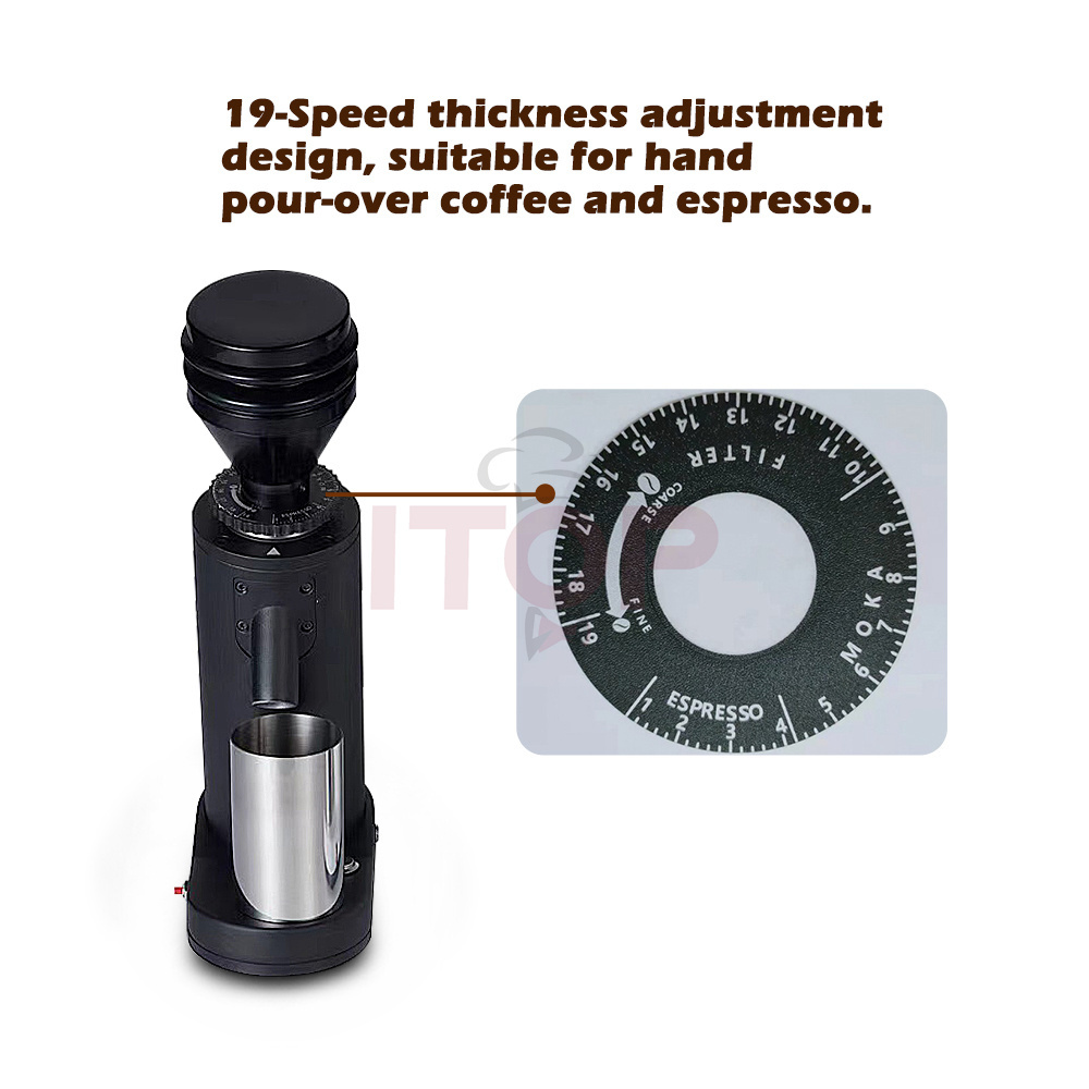 Coffee Pulper Grinding Machine Coffee Grinder Single Dose Conical Burr Industrial Electric Coffee Grinder