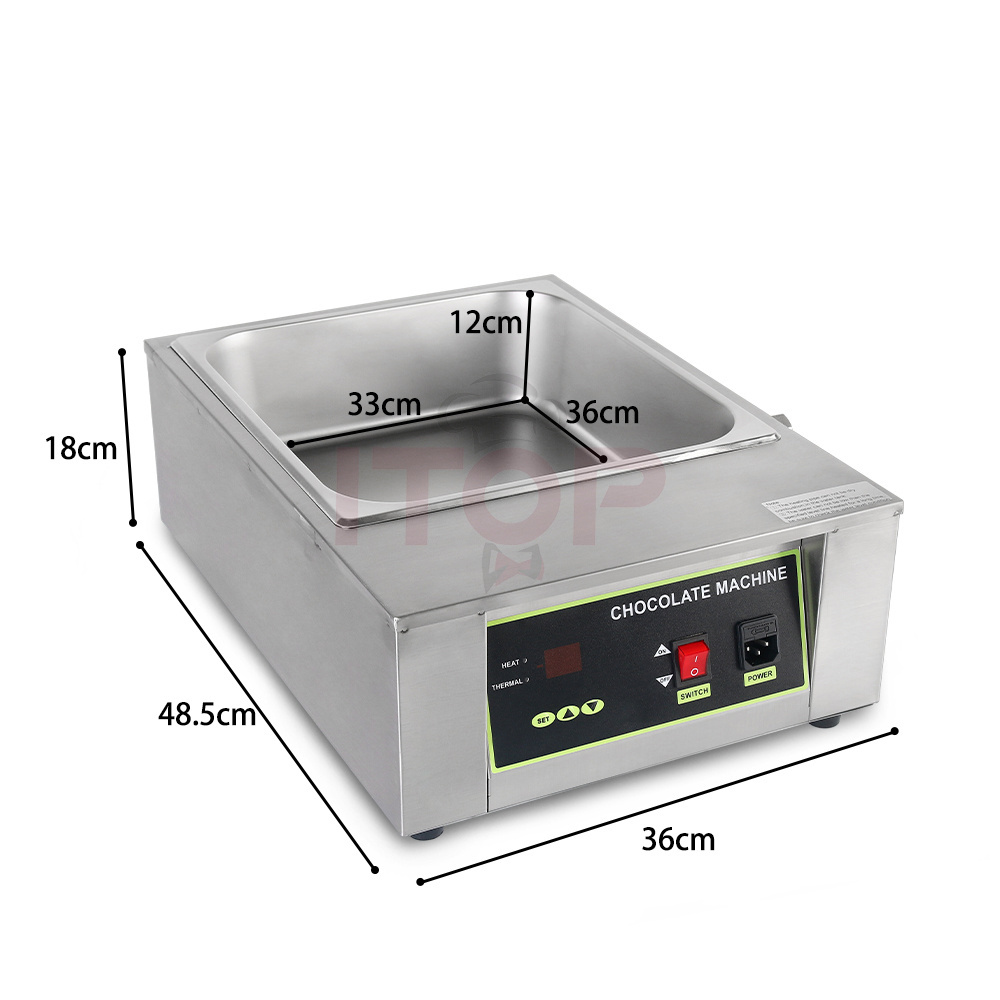 Electric Chocolate Melter 1 Pot Chocolate Tempering Melting Machine Commercial Melter Pot Heater Chocolate Tempering Machine