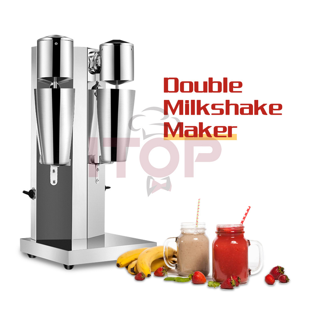 Hot Sale Milk Shaker  Double Head Fabricante De Batidos Soft Drink Mixer Automatic Induction Milkshake Machine For Milk Tea Shop