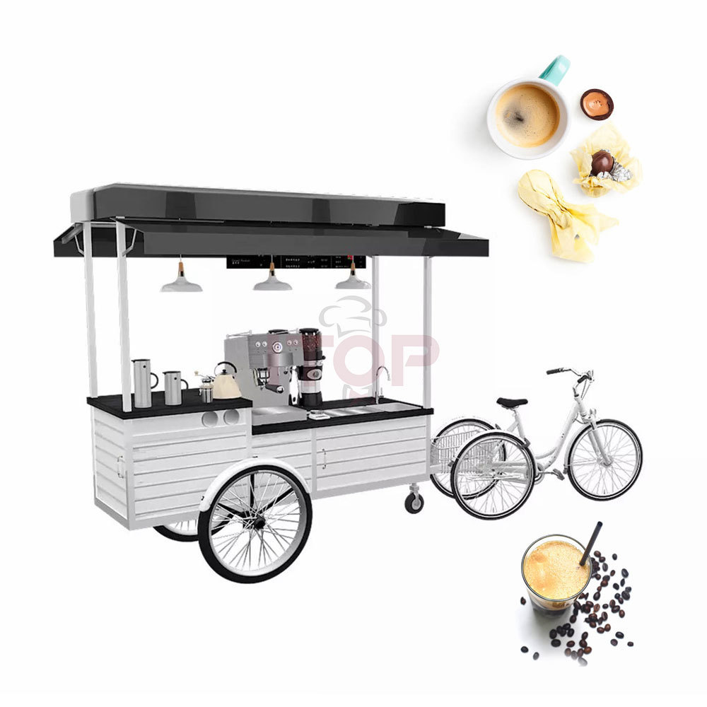 Commercial Street Mobile Coffee Bike Coffee Van For Food For Drink Small Shop Kiosk Street Food Retail Kiosk Shop