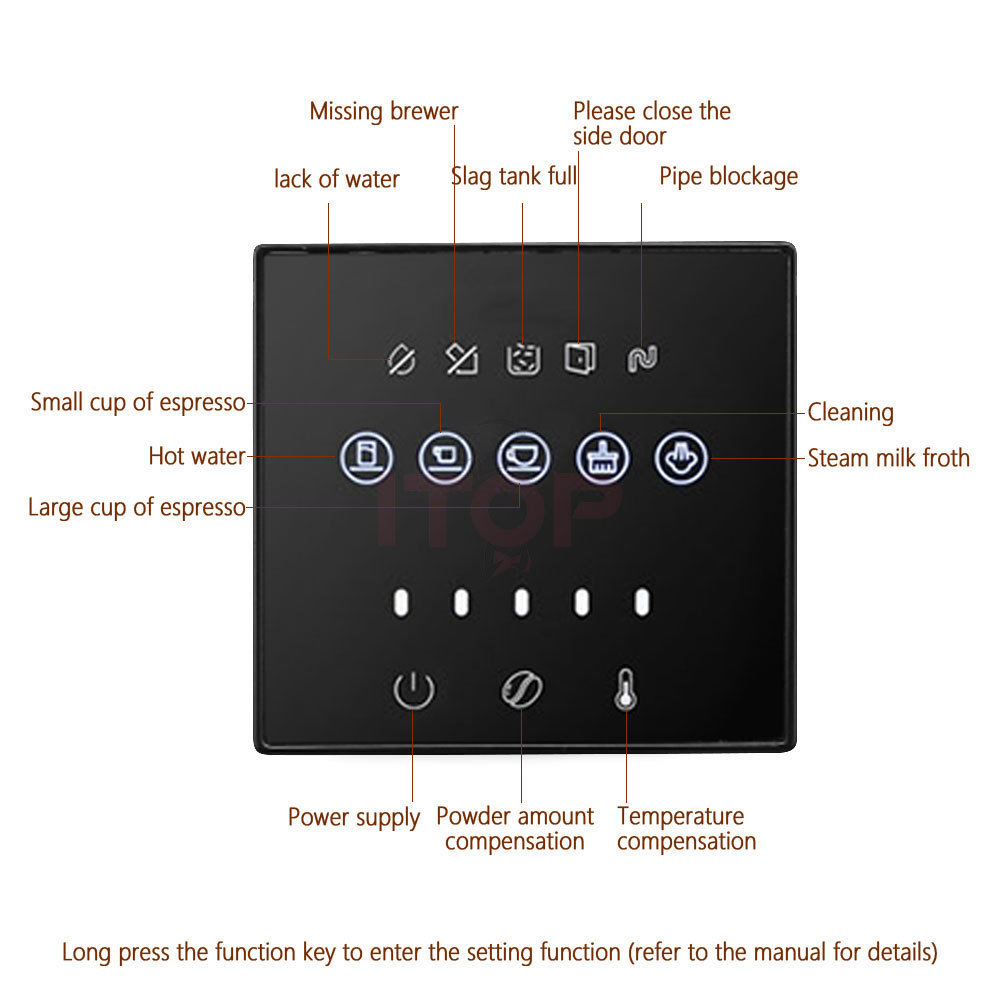 Professional  Mesin Kopi Touch Screen Display Expresso Machine Cafeteira  High Quality Roaster Espresso Coffee Machine