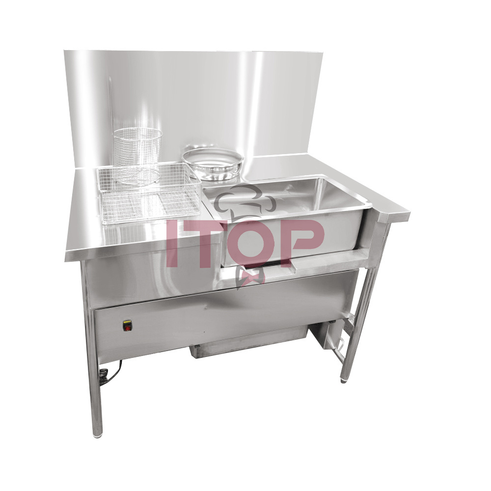 Electric Breading Table Chicken Breader Full Automatic Fried Chicken Breading Machine 1800W Powder Coating Table