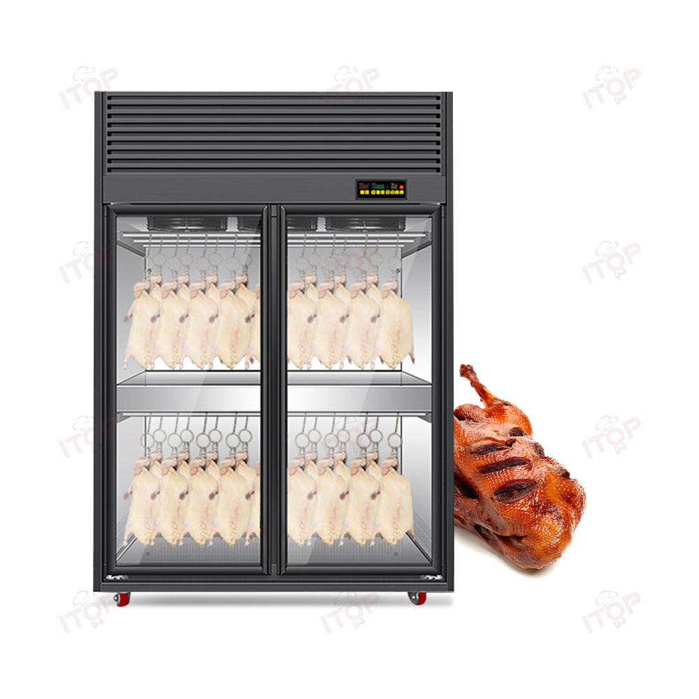 Commercial Refrigerator Double Door Intelligent Duck Drying Cabinet / Roast Duck Chicken Drying Display Cabinet