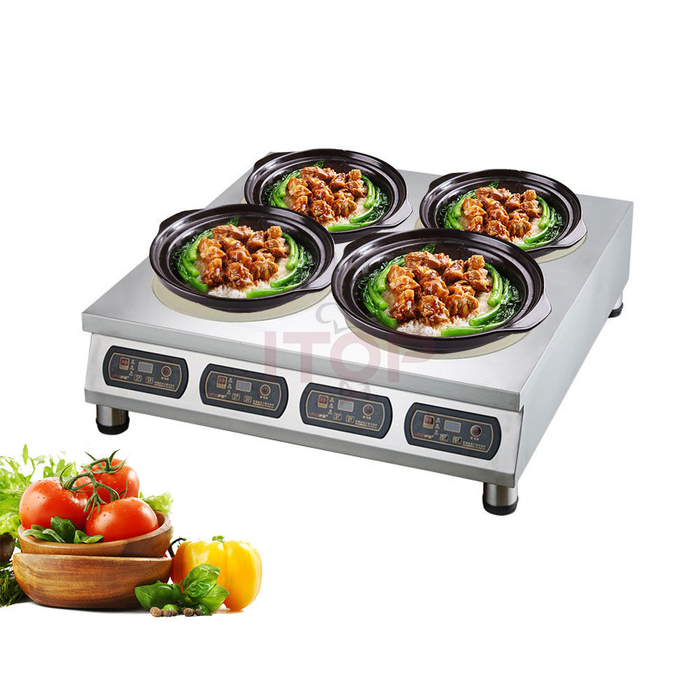 High Power 2500W Casserole Stove Black Crystal Electric Ceramic Stove 4 Head HobsInduction Stove Hob Ceramic Cooktops