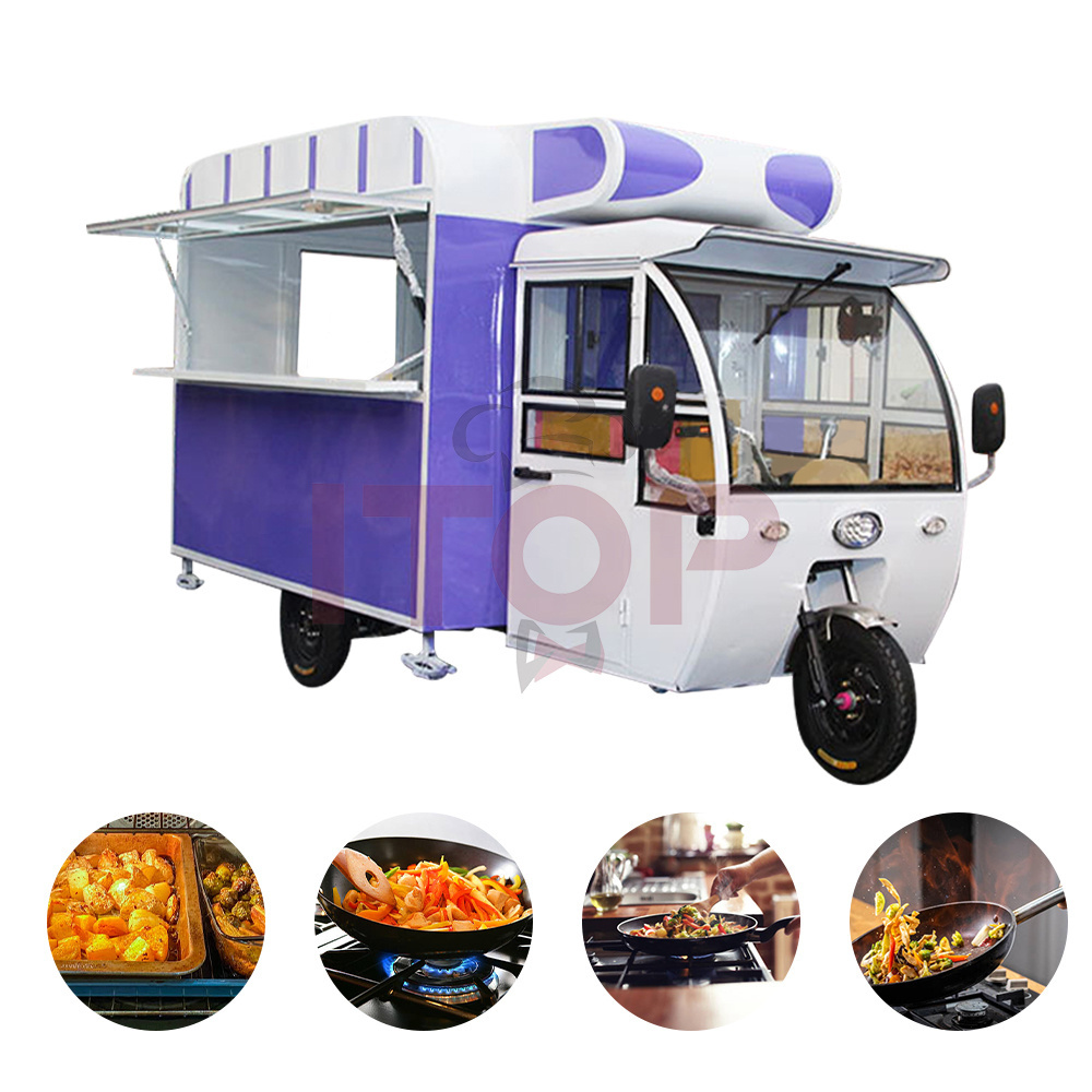 Ice Cream Truck Mobile Kitchen Customized Mobile Electric Ice Cream Food Truck Ice Cream Vending Food Cart Electric Imbisswagen