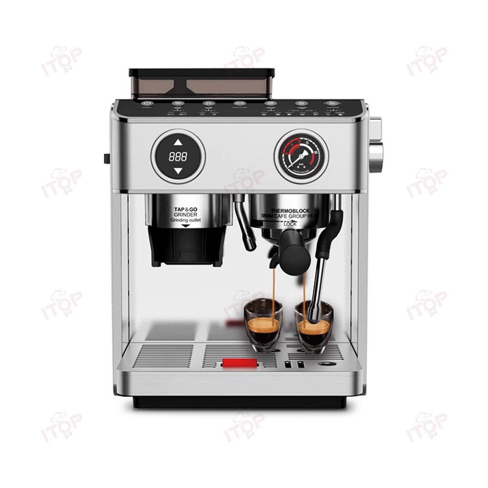 Electric Coffee Maker Hotel Commercial Best Espresso Cafetera Coffee Maker Coffee Machine With Grinder 3 In 1 Kitchen Appliances