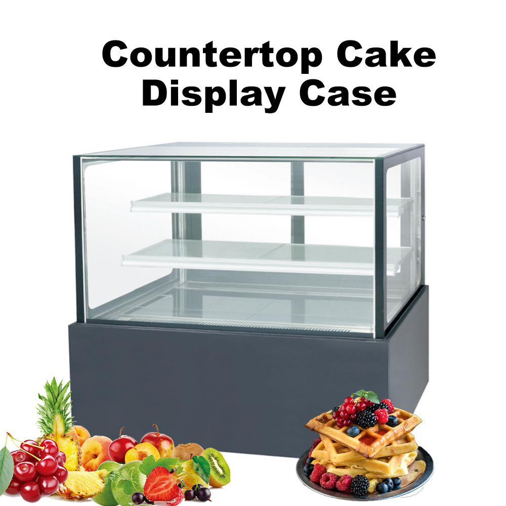 Table Cake Cabinet Freezer Display Door Refrigerator Cake Display Case Hotel Food Cabinet Convenient Shop Freezer Case Showcase