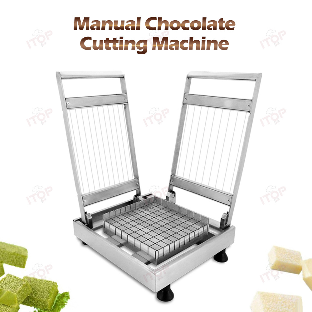 double arm Stainless steel Sweets cake cutter cotton candy truffle chocolate cutting machine guitar cutter