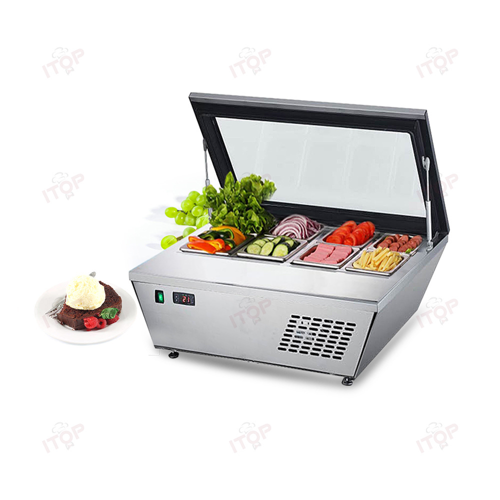 Hot Sale Mini 110/220v Gelato Showcase/ice Cream Dipping Display Freezer