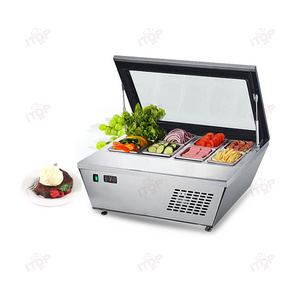 Hot Sale Mini 110/220v Gelato Showcase/ice Cream Dipping Display Freezer