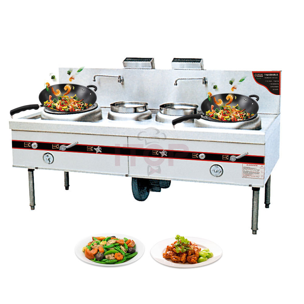 Restaurant equipments chinese wok burner stand Stainless Steel Gas Range supplier gas cooker with burner