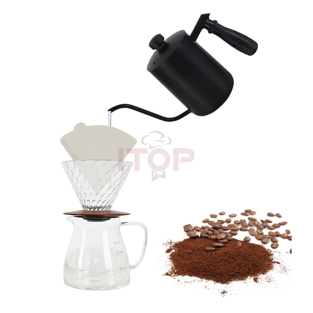 Food Grade Kit Includes Coffee Dripper Manual Coffee Grinder and Kettle