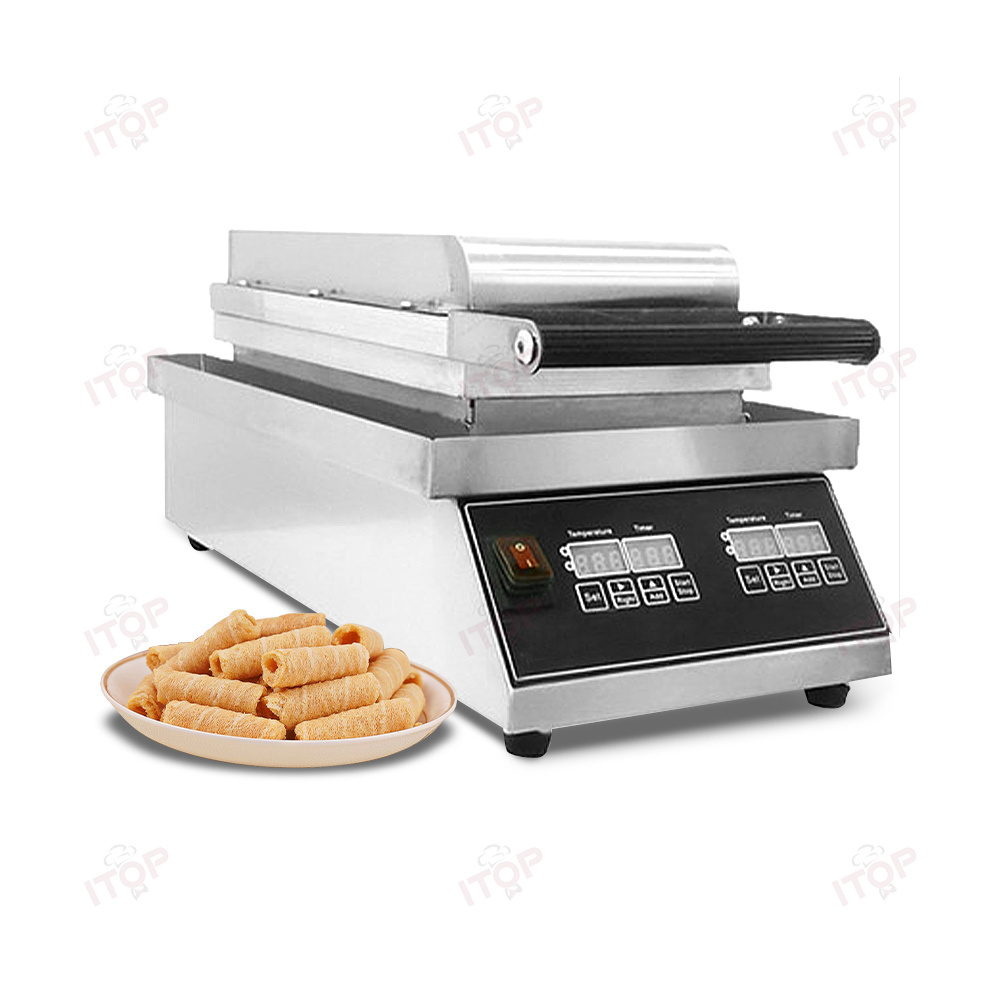 110v 220v Commercial Electric Egg Cookies Machine Non-stick Egg Rolls Waffer Maker