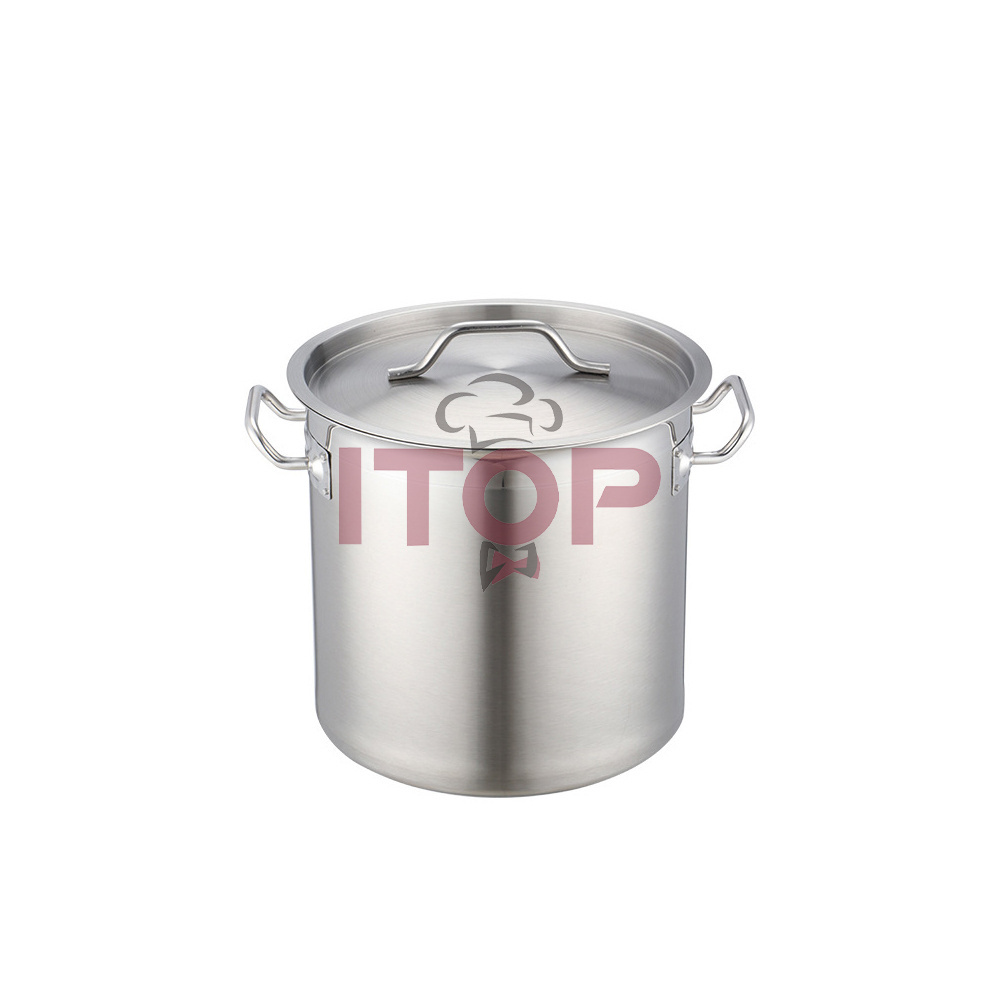 21L Stainless Steel Big Soup Pot Soup Bucket Large Capacity Ember sup baja tahan karat for Hotel Restaurant or Canteen