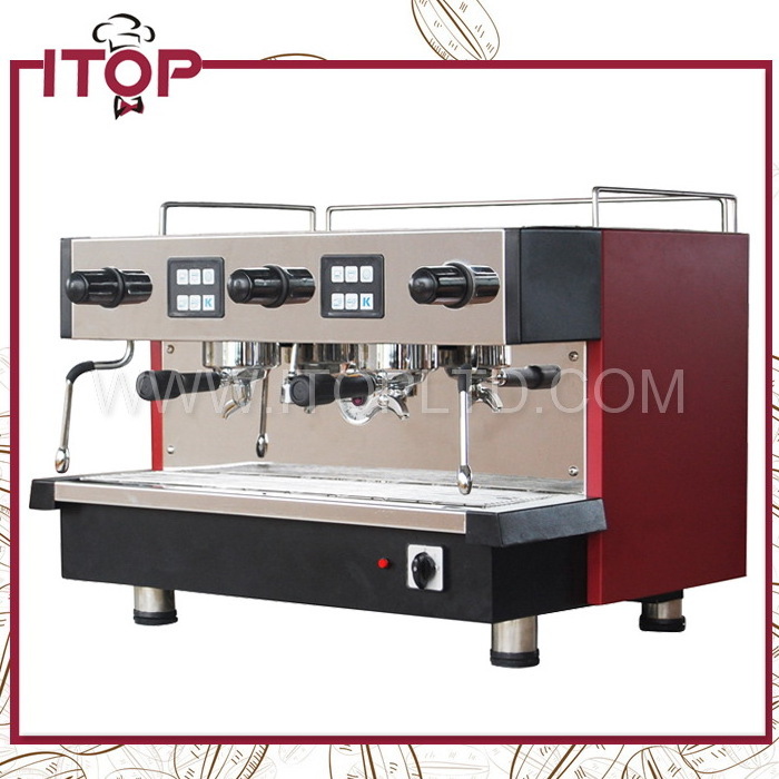 Wholesale 140 Cups 11l Espresso Two Group Coffee Machine Cappuccino Express Coffee Maker Full Copper Boiler and Imported Water P