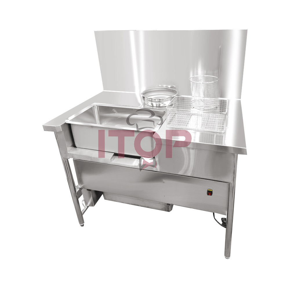 Electric Breading Table Chicken Breader Full Automatic Fried Chicken Breading Machine 1800W Powder Coating Table