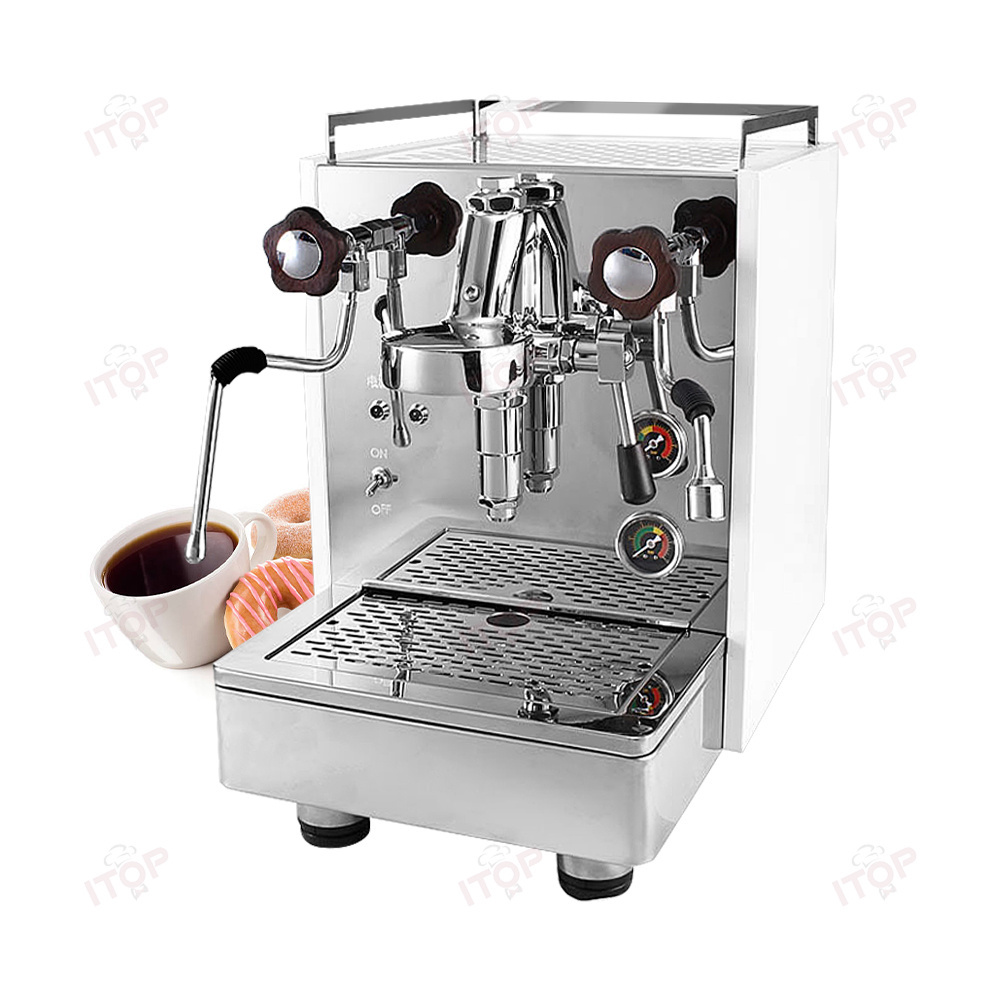 Italian Coffee Maker Retro Semi-automatic Coffee Maker Machine Household Espresso Coffee Machine With Milk Frother