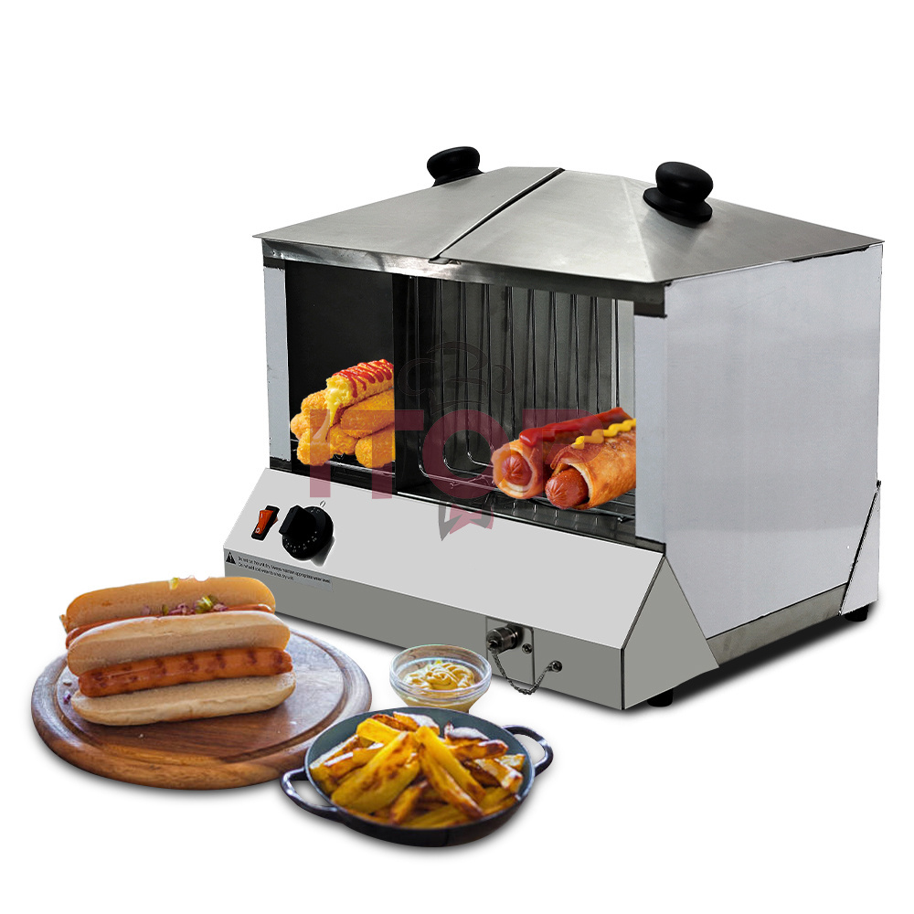 Other Snack Machine Electric Hot Dog Making Machine 48 Bun Hot Dog Steamer+100 Hot Dog Warmer Showcase