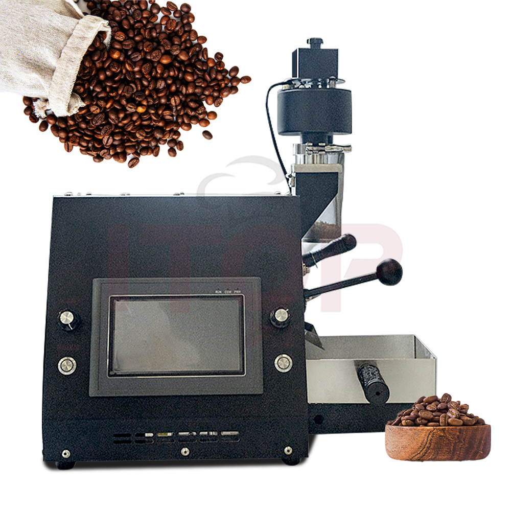 Small Desktop Coffee Bean Roaster 120r/min Drum Coffee Roaster Far infrared Electric Heating Coffee Bean Roasting Machine