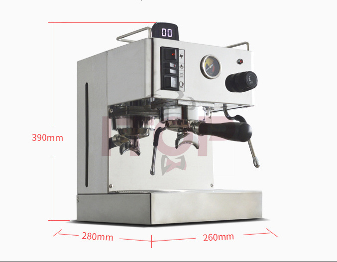 Semi-automatic Cafetera Commercial Espresso Coffee Machine Full Stainless steel body with Italian water pump