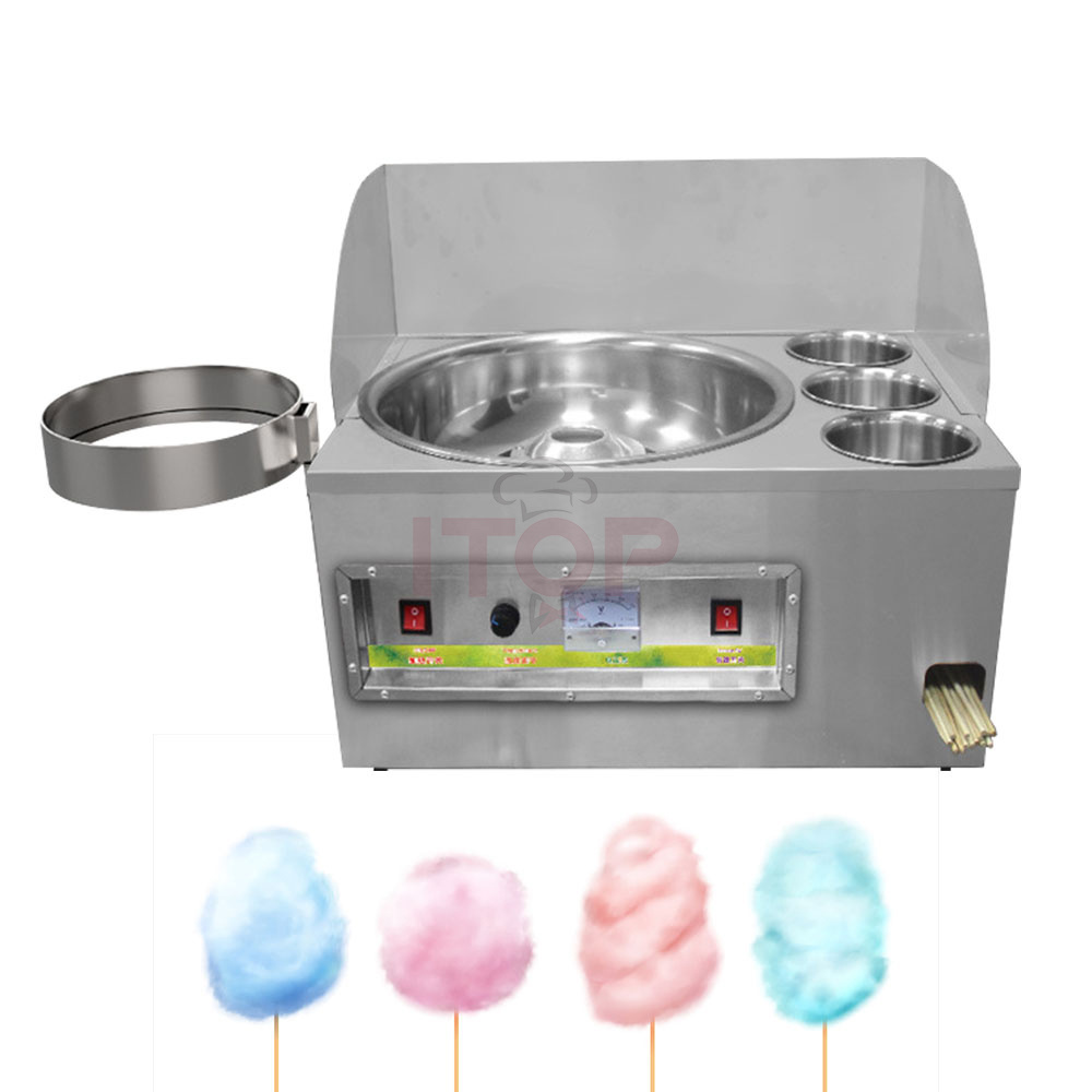 New Rainbow Marshmallow 3800r/min automatic Sugar Cotton Candy Vending Machine Electric Cotton Candy Machine